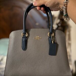 Coach Gray and Navy blue Bag